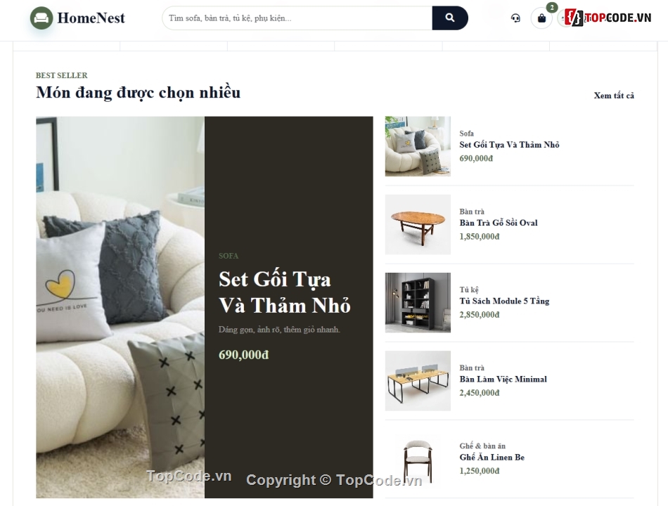 giao diện nội thất,nội thất,website nội thất